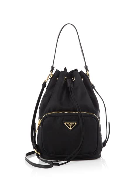 prada bag shoulder nylon|Prada nylon drawstring bag.